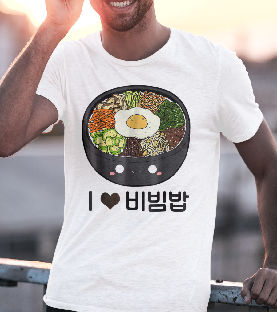 I Love Bibimbap Cute South Korean Food T-Shirt