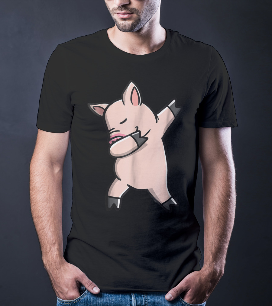 Dabbing Piggy Piglet Youth Gesture T-Shirt