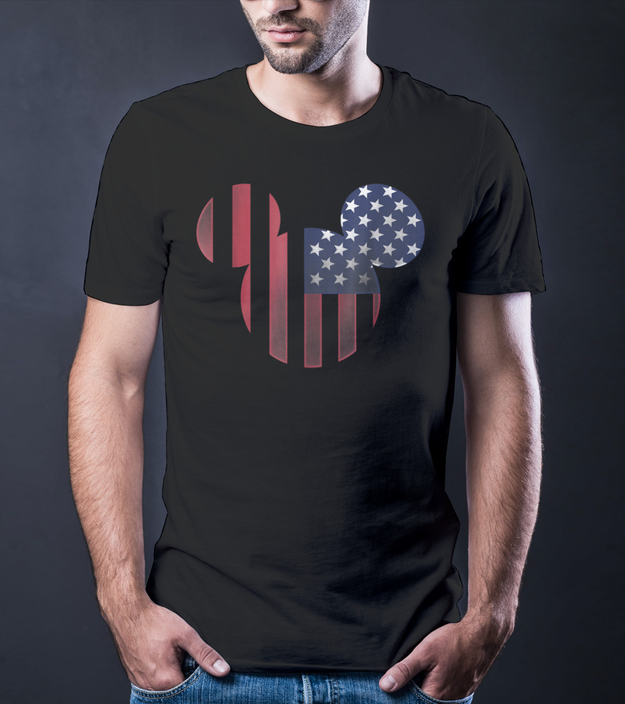 Disney Mickey Mouse Americana Stars And Stripes Ears T-Shirt