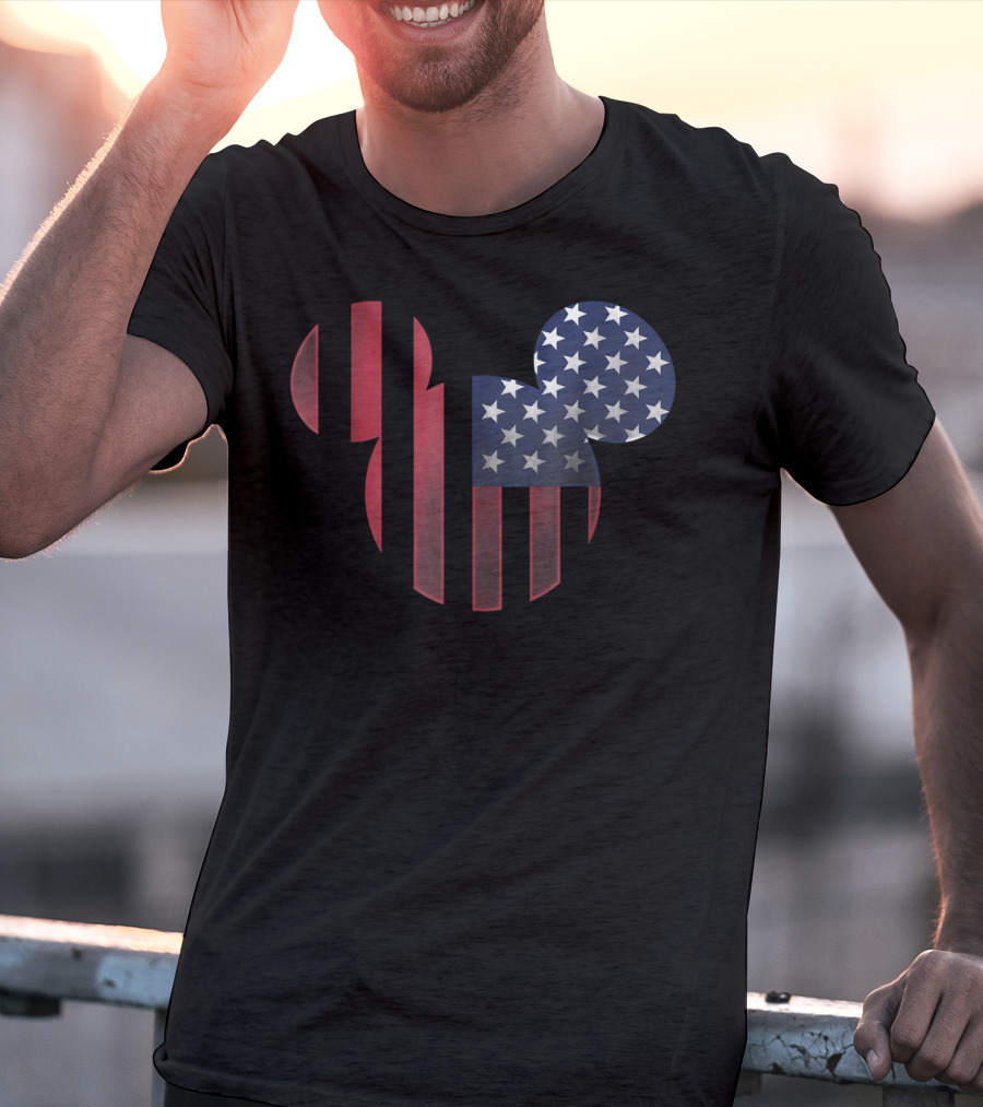 Disney Mickey Mouse Americana Stars And Stripes Ears T-Shirt