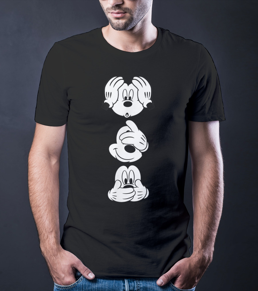 Disney Mickey Mouse Hear No Evil See No Evil Speak No Evil T-Shirt