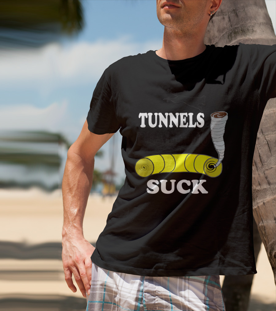Tunnels Really Do Suck Dog Agility Tunnel Sucker T-Shirt