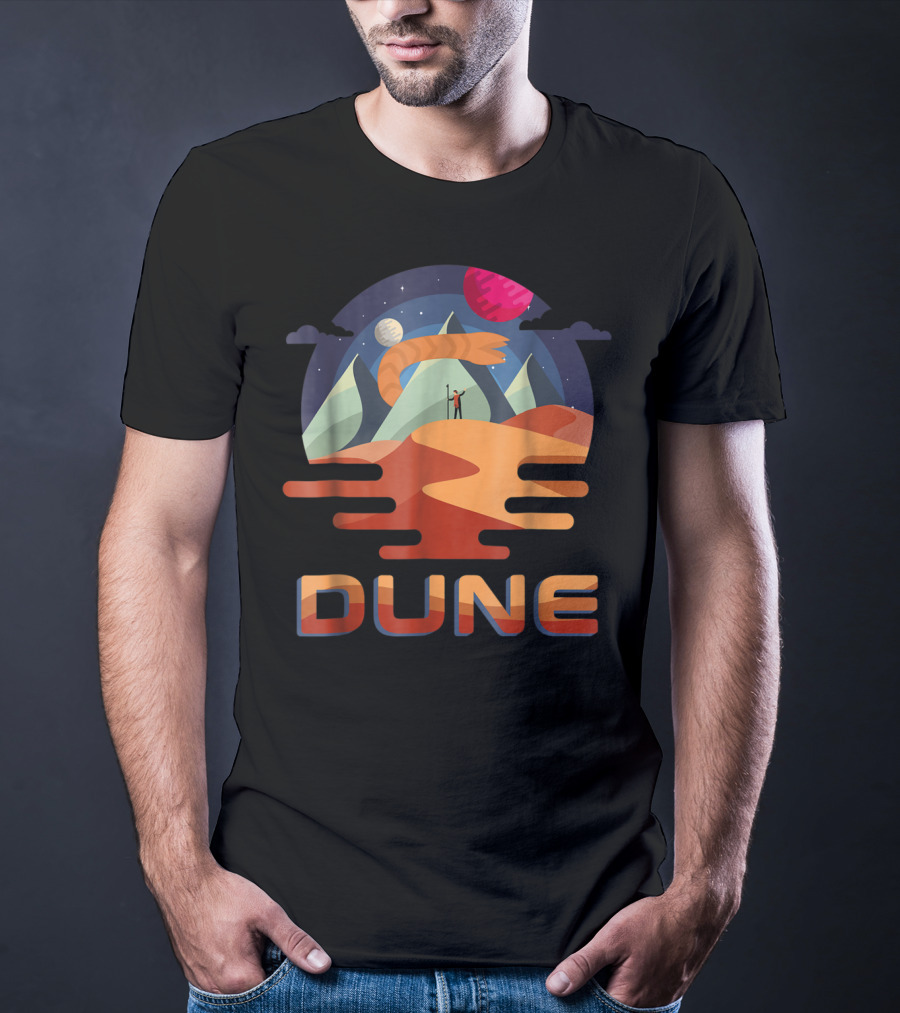 Dune Science Fiction Sci Fi Landscape Arrakis Planets Moon Desert Sand T-Shirt
