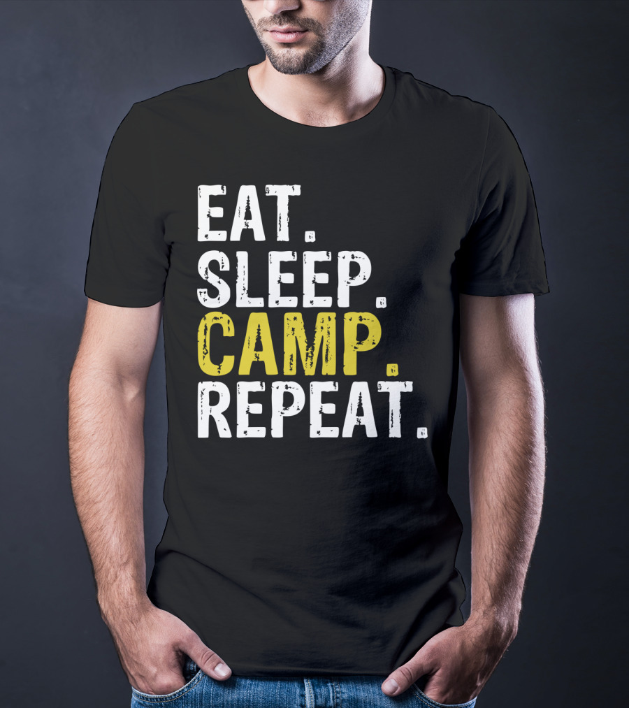 Eat Sleep Camp Repeat Camping T-Shirt
