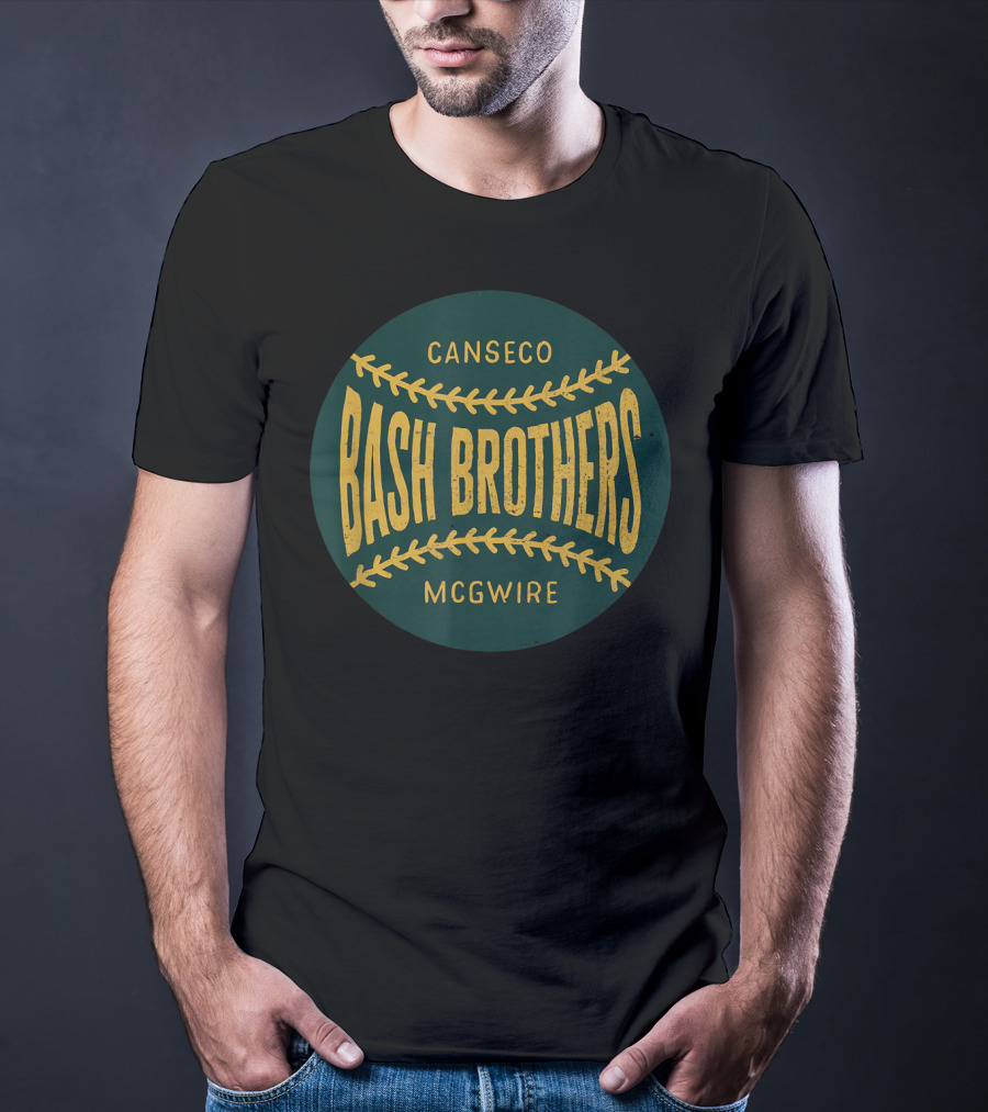 Distressed Vintage Look Bash Brothers Canseco McGwire T-Shirt