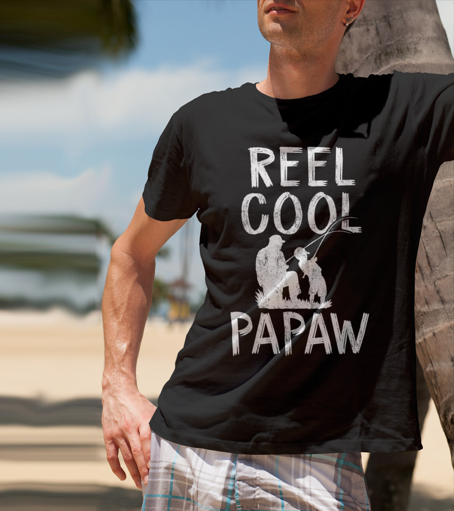 Reel Cool Papaw Father's Day Fishing T-Shirt