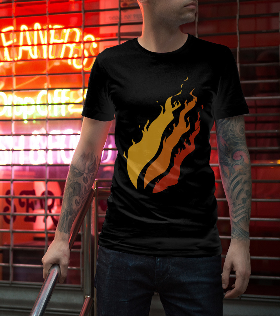 Fire Nation Boys Gaming Playz Streamer Gamer Fiery Flame Elements T-Shirt