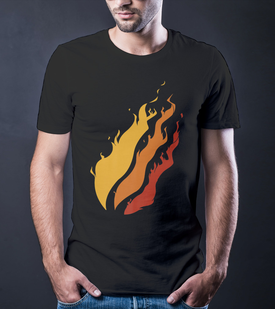 Fire Nation Boys Gaming Playz Streamer Gamer Fiery Flame Elements T-Shirt