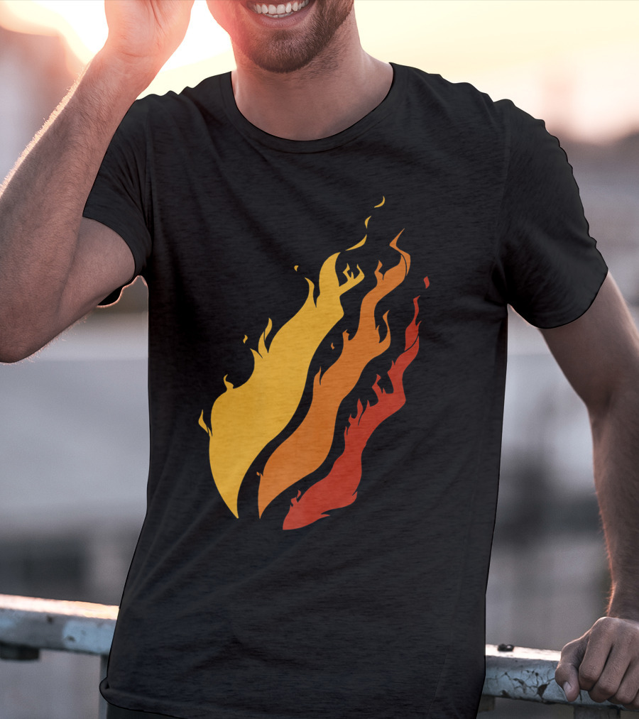 Fire Nation Boys Gaming Playz Streamer Gamer Fiery Flame Elements T-Shirt