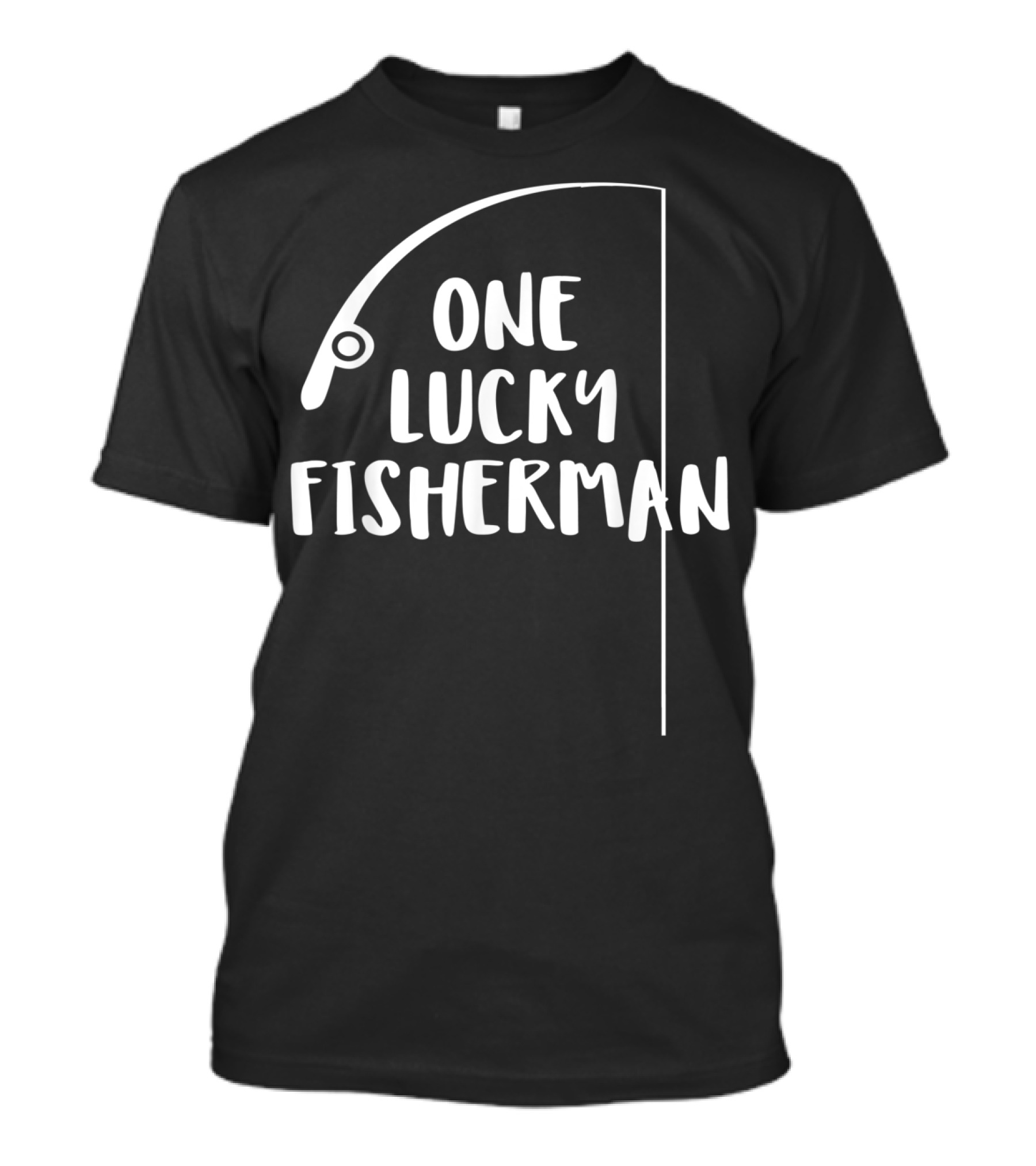 One Lucky Fisherman Couples Matching Love Fishing Husband T-Shirt