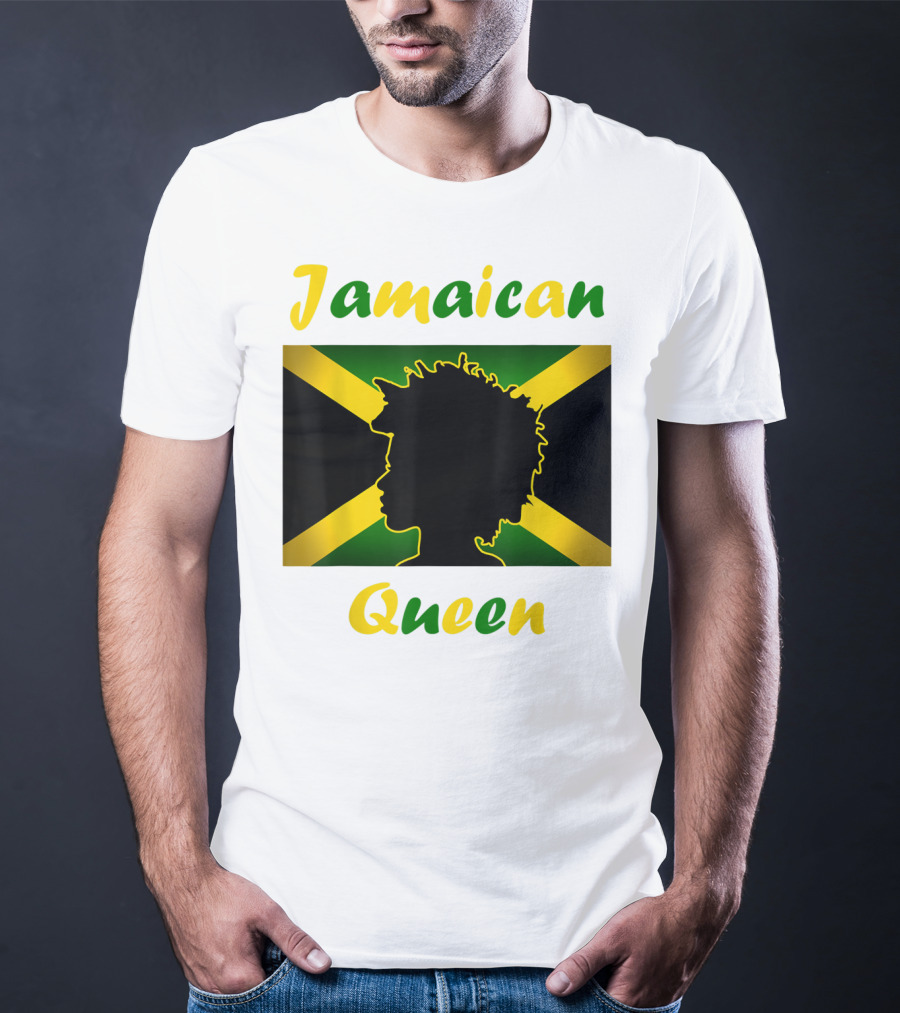 Jamaican Queen Independence Silhouette Flag T-Shirt