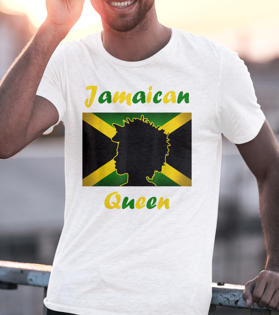 Jamaican Queen Independence Silhouette Flag T-Shirt