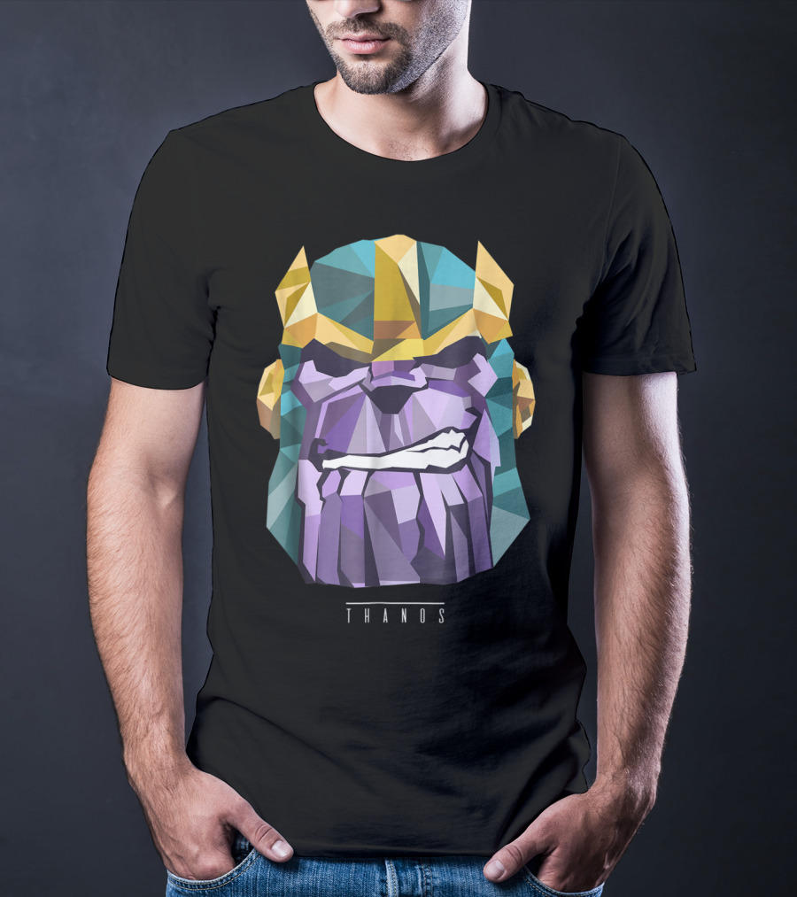 Marvel Thanos Geometric Low Poly Head T-Shirt