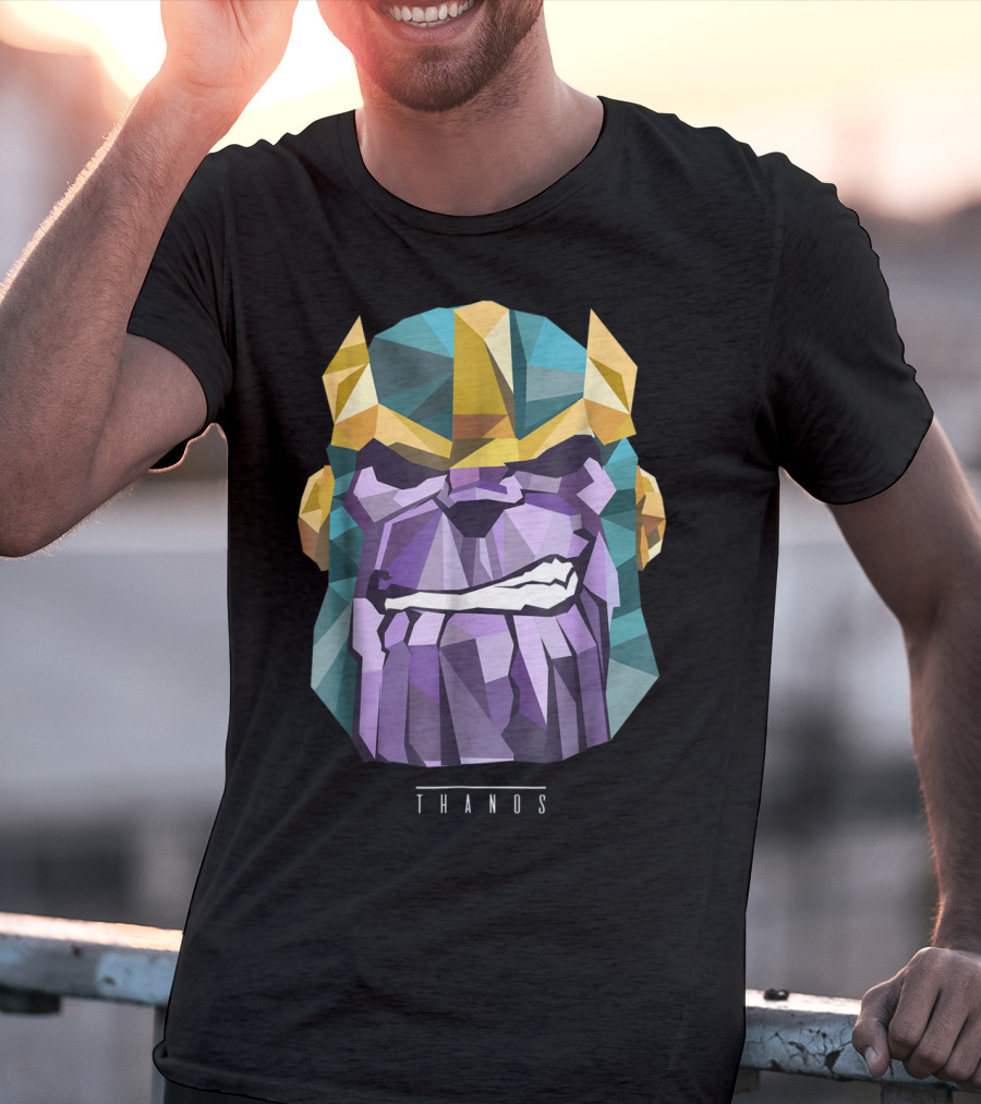 Marvel Thanos Geometric Low Poly Head T-Shirt
