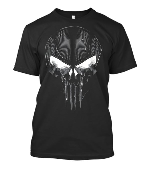 Marvel The Punisher Skull Glowing Eyes Iconic T-Shirt