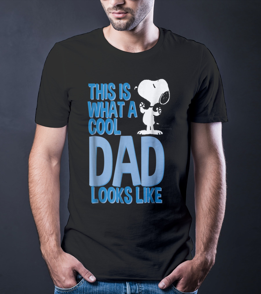 Snoopy This Is What A Cool Dad Looks Like Peanuts Mens T-Shirt