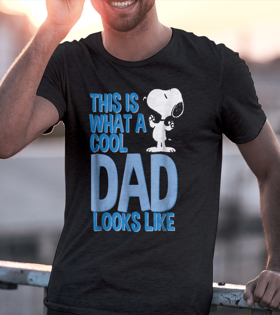 Snoopy This Is What A Cool Dad Looks Like Peanuts Mens T-Shirt