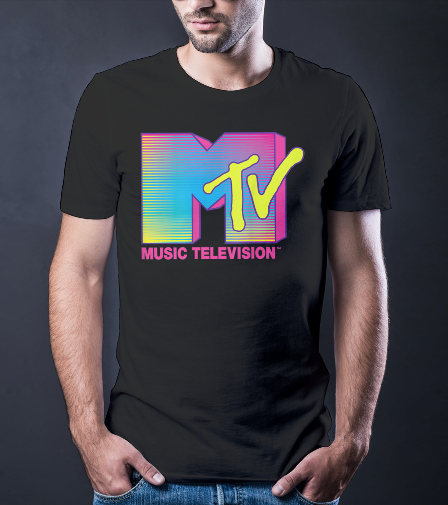 MTV Music Television Fluorescent Colors T-Shirt