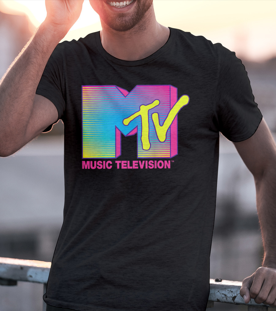 MTV Music Television Fluorescent Colors T-Shirt
