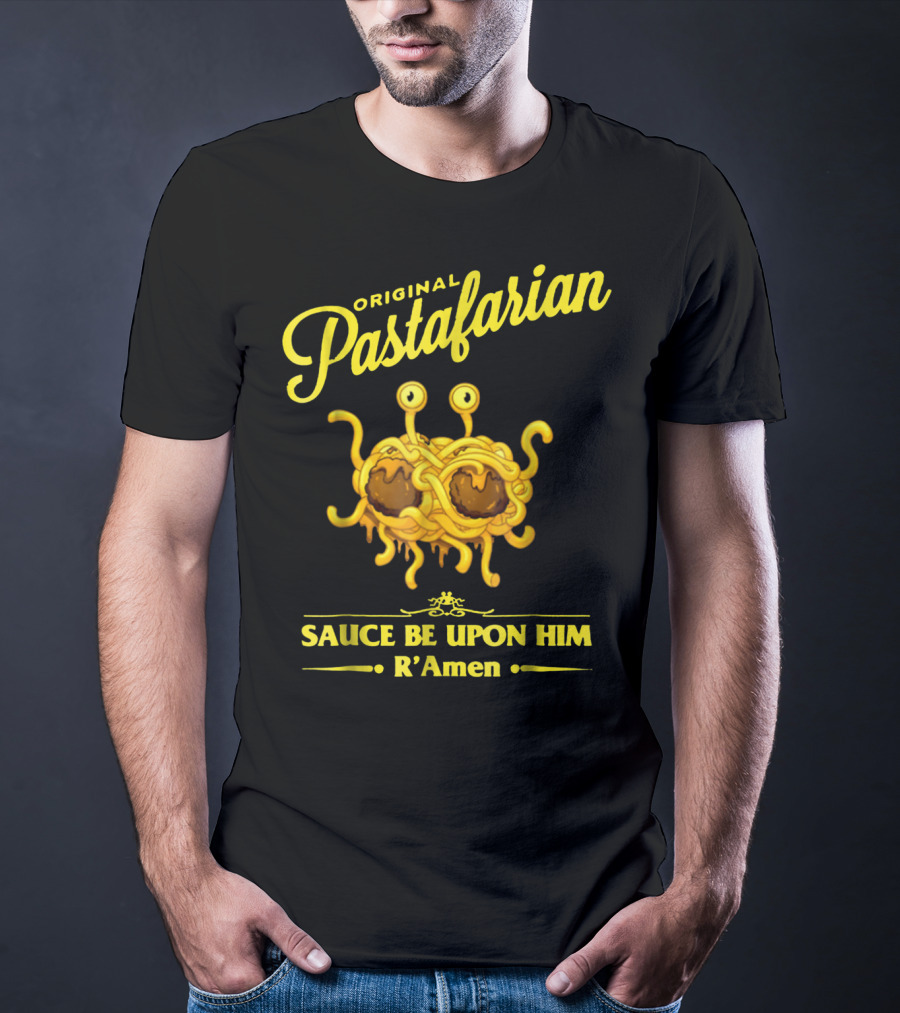 Original Pastafarian Sauce Be Upon Him R’Amen T-Shirt