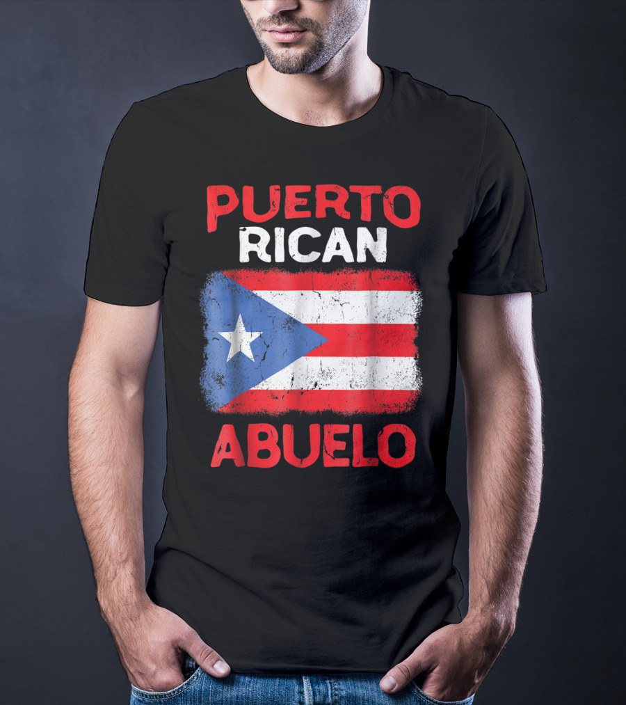 Puerto Rican Abuelo Grandpa Flag Fathers T-Shirt