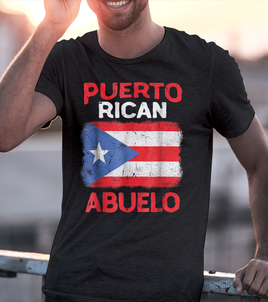 Puerto Rican Abuelo Grandpa Flag Fathers T-Shirt