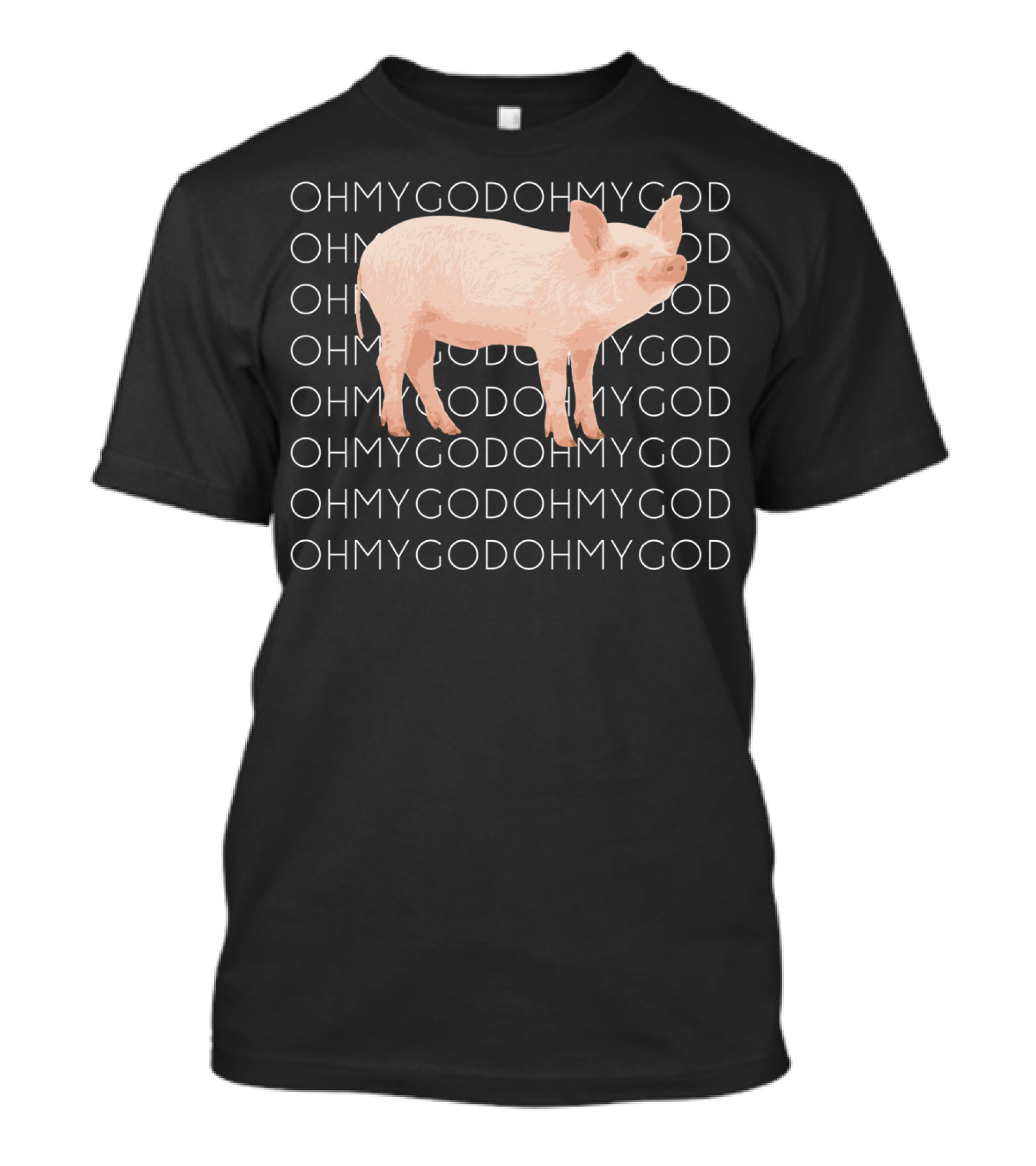 Shane Dawson Oh My God Pig Repeated Text T-Shirt