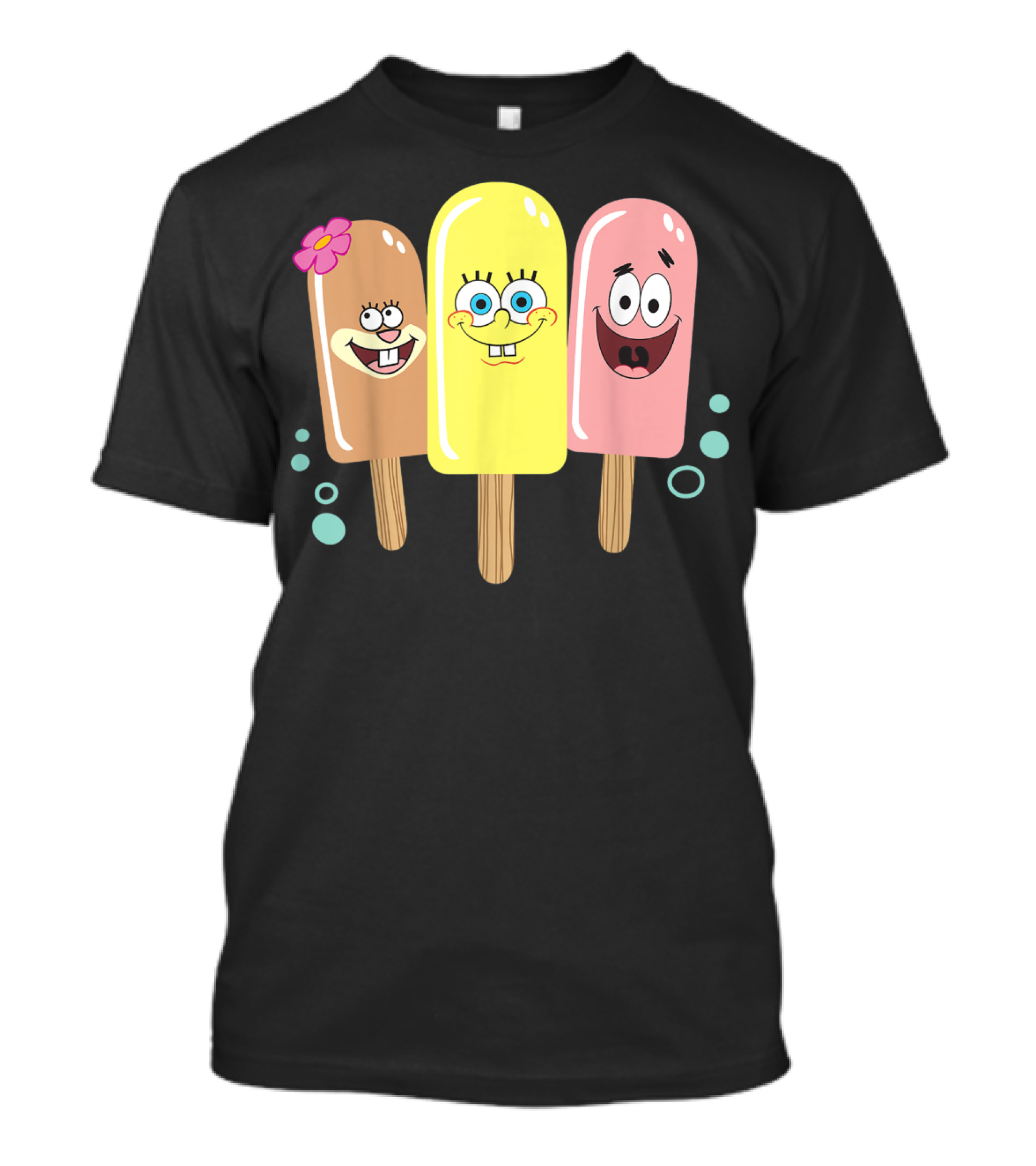Spongebob Squarepants Sandy Patrick Popsicle Ice Cream Friends T-Shirt