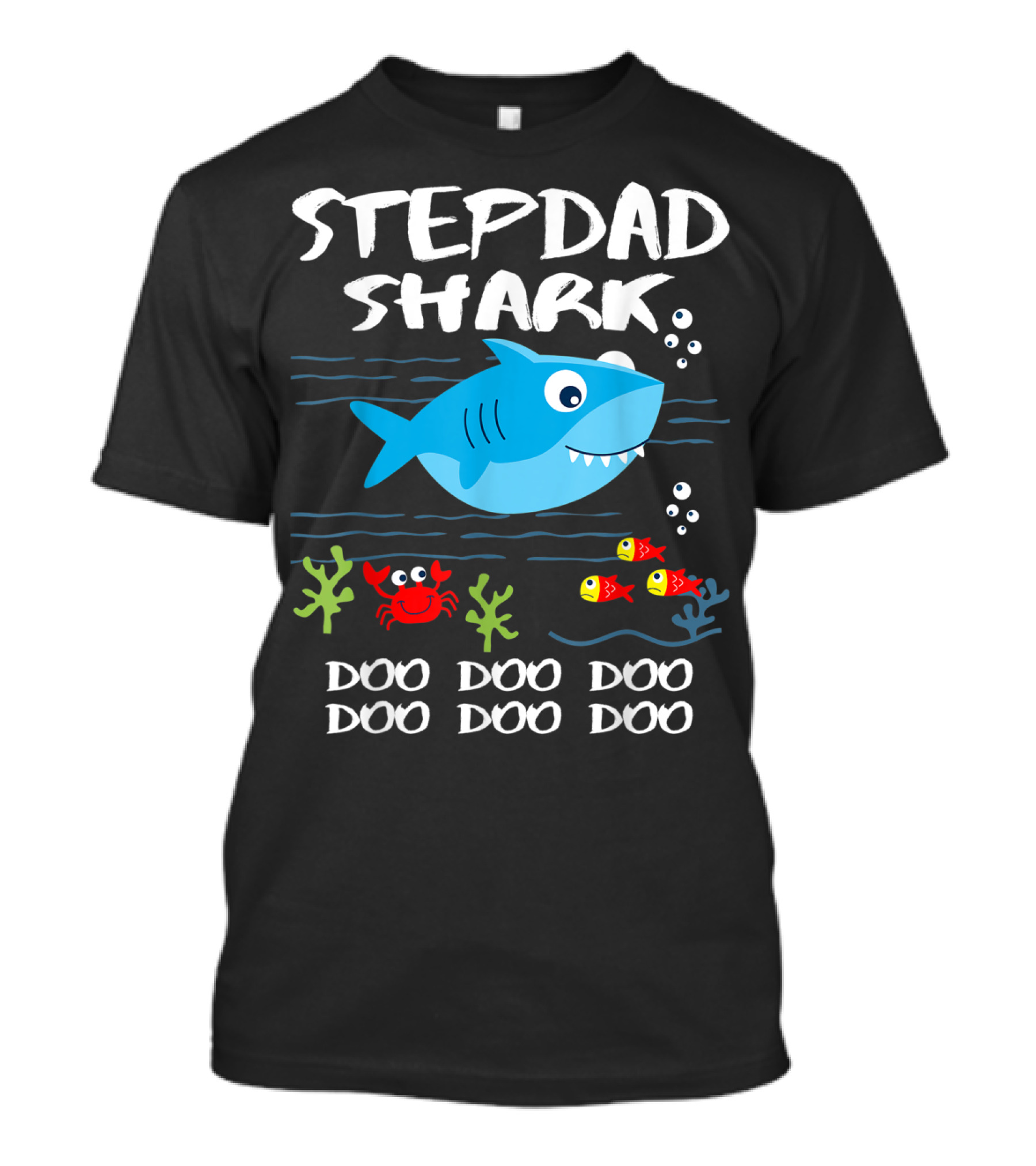 Stepdad Shark Doo Doo Doo Baby Shark Inspired T-Shirt