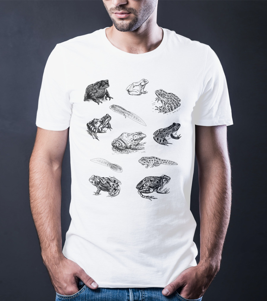 Tadpole Frog Toad Collage For Frog Lovers T-Shirt