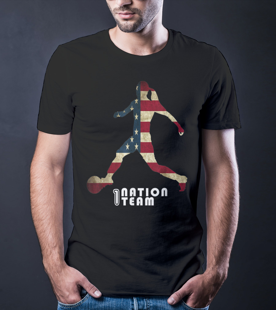 Us Women Soccer One Nation Team Player Fan T-Shirt