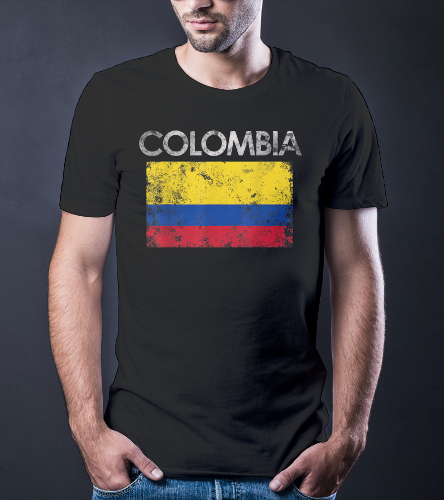 Colombia Flag Vintage Colombian Pride T-Shirt