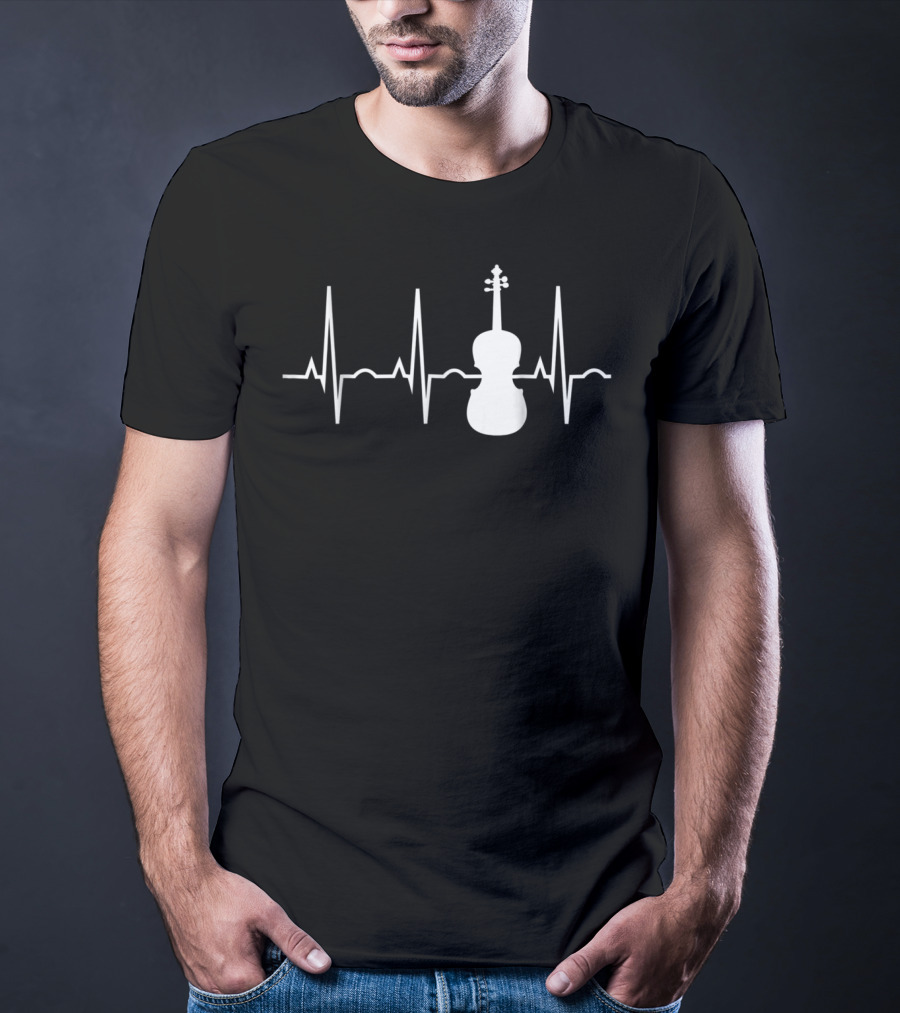 Viola Heartbeat Orchestra Player Musician T-Shirt