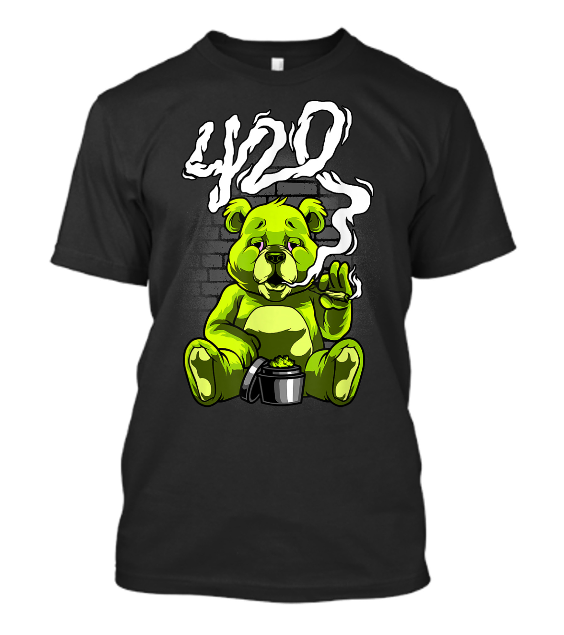 Cannabis Weed Bear Stoned Teddy 420 Joint T-Shirt