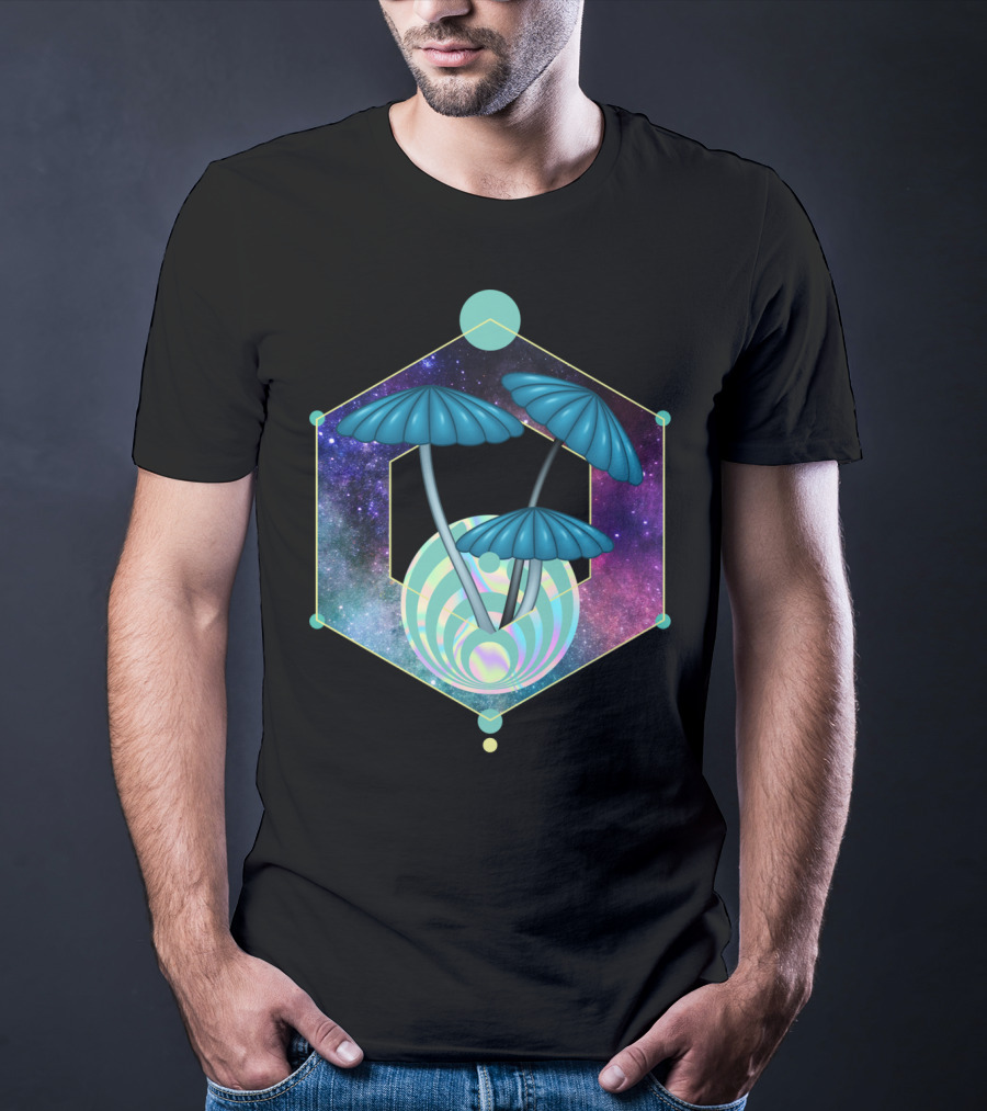 Bass Head Nectar Galaxy Mushroom Trip Dubstep T-Shirt