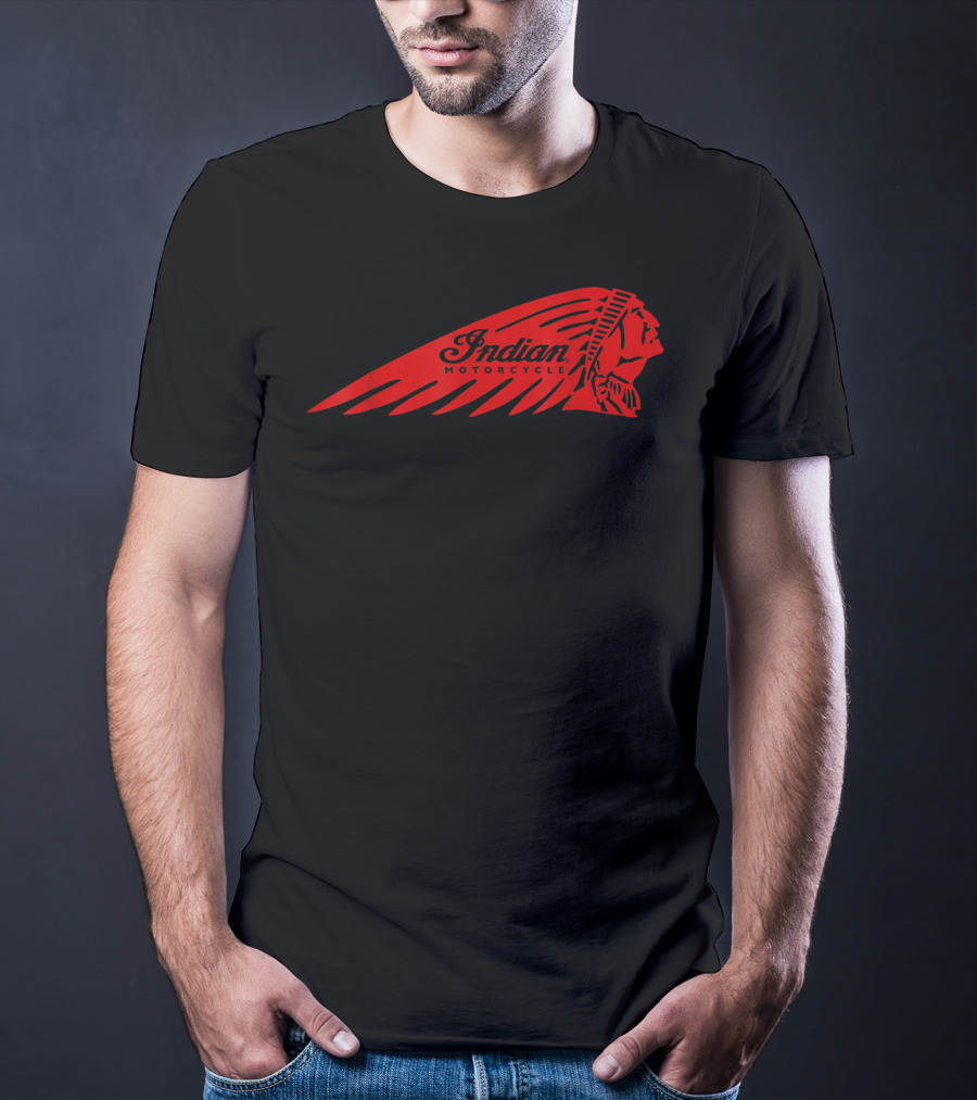 Indian Motorcycle Logo Cafe Racer Biker T-Shirt