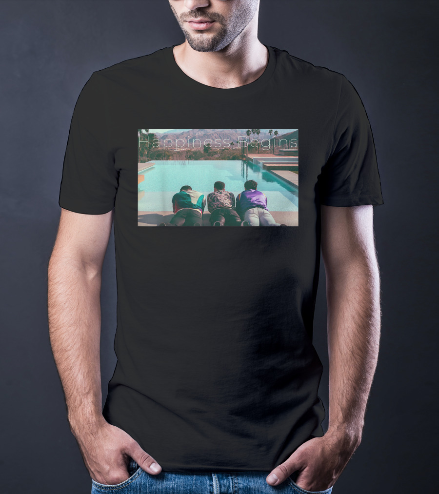 Jonas Brothers Happiness Begins Poolside Album Cover T-Shirt