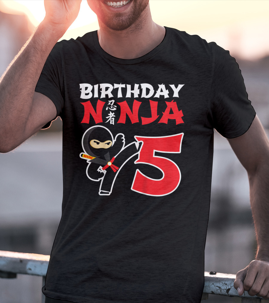 Birthday Ninja 5 Year Old T-Shirt