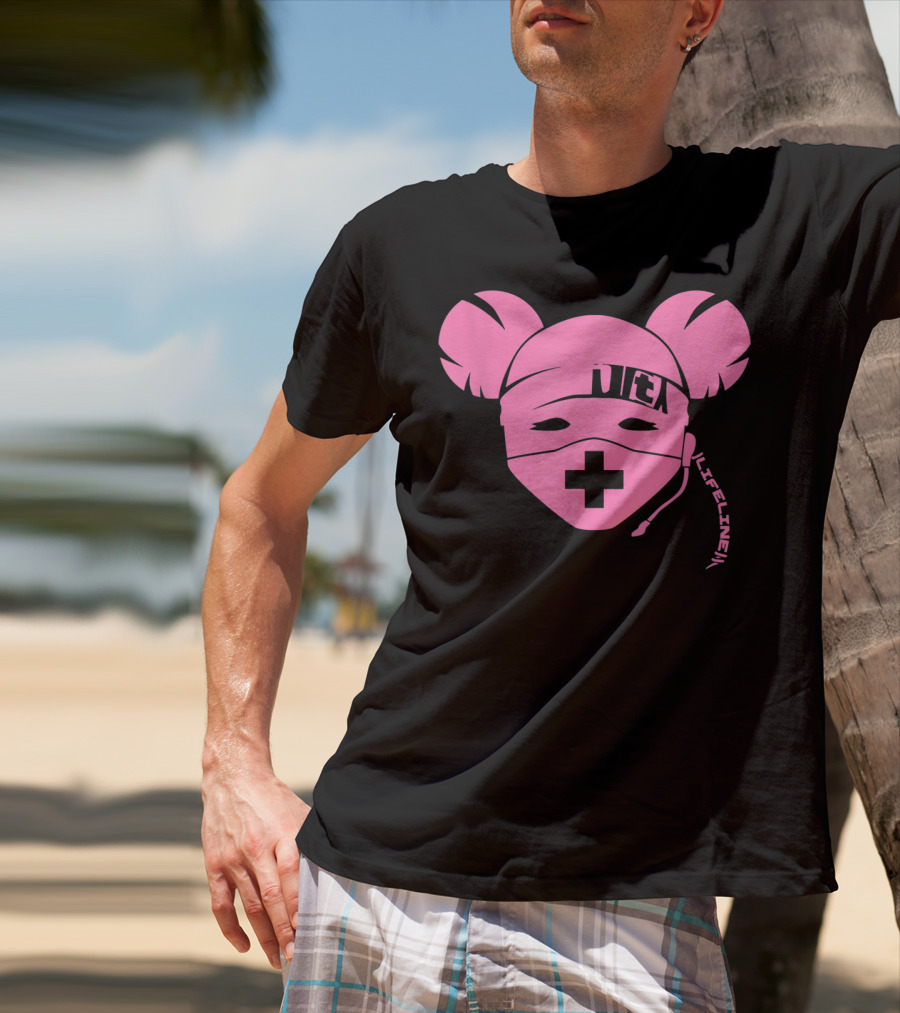 Life Line Clean Pink Apex Lifeline Gaming Character Face Mask T-Shirt