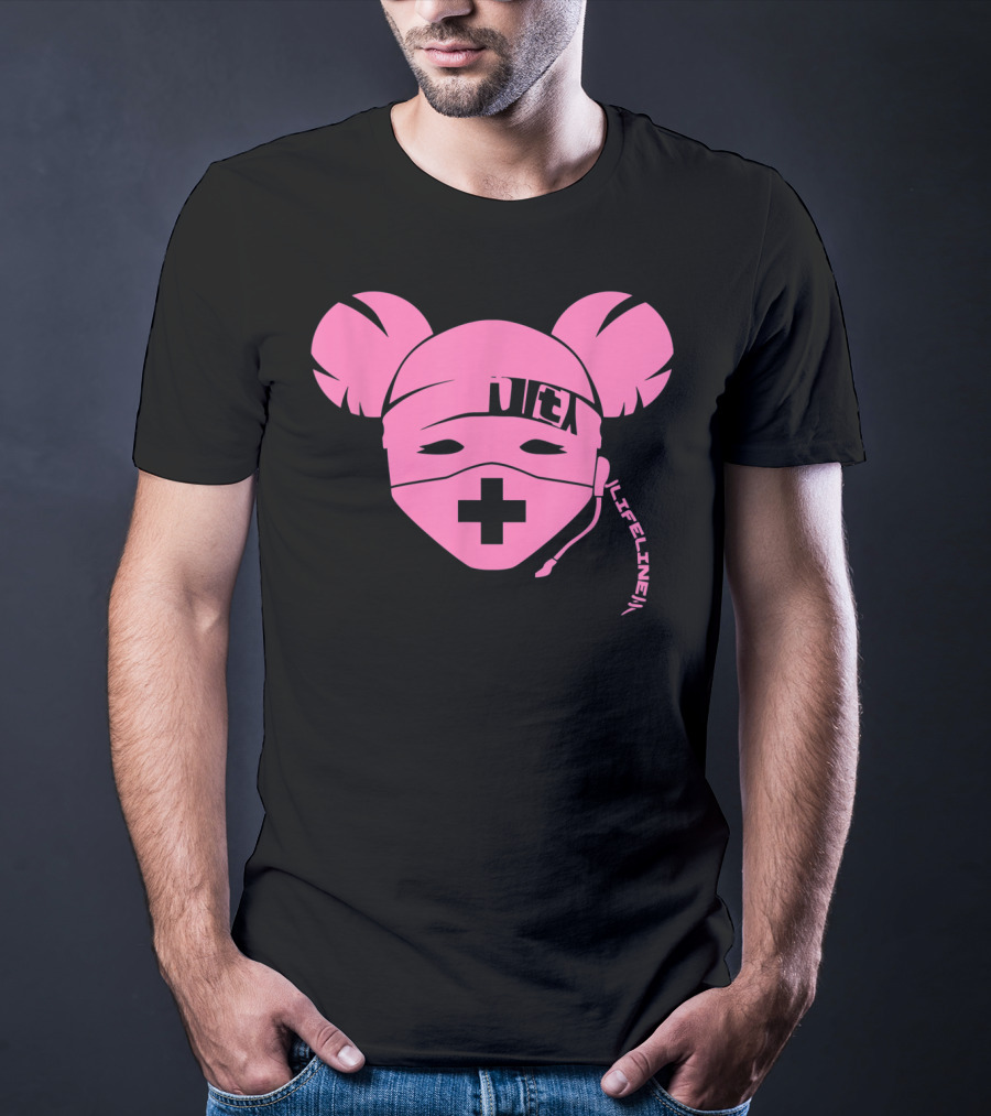 Life Line Clean Pink Apex Lifeline Gaming Character Face Mask T-Shirt