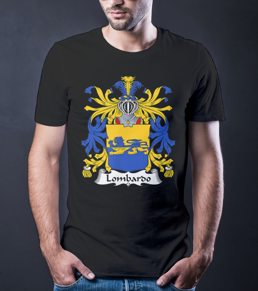 Lombardo Family Crest Coat Of Arms Emblem T-Shirt