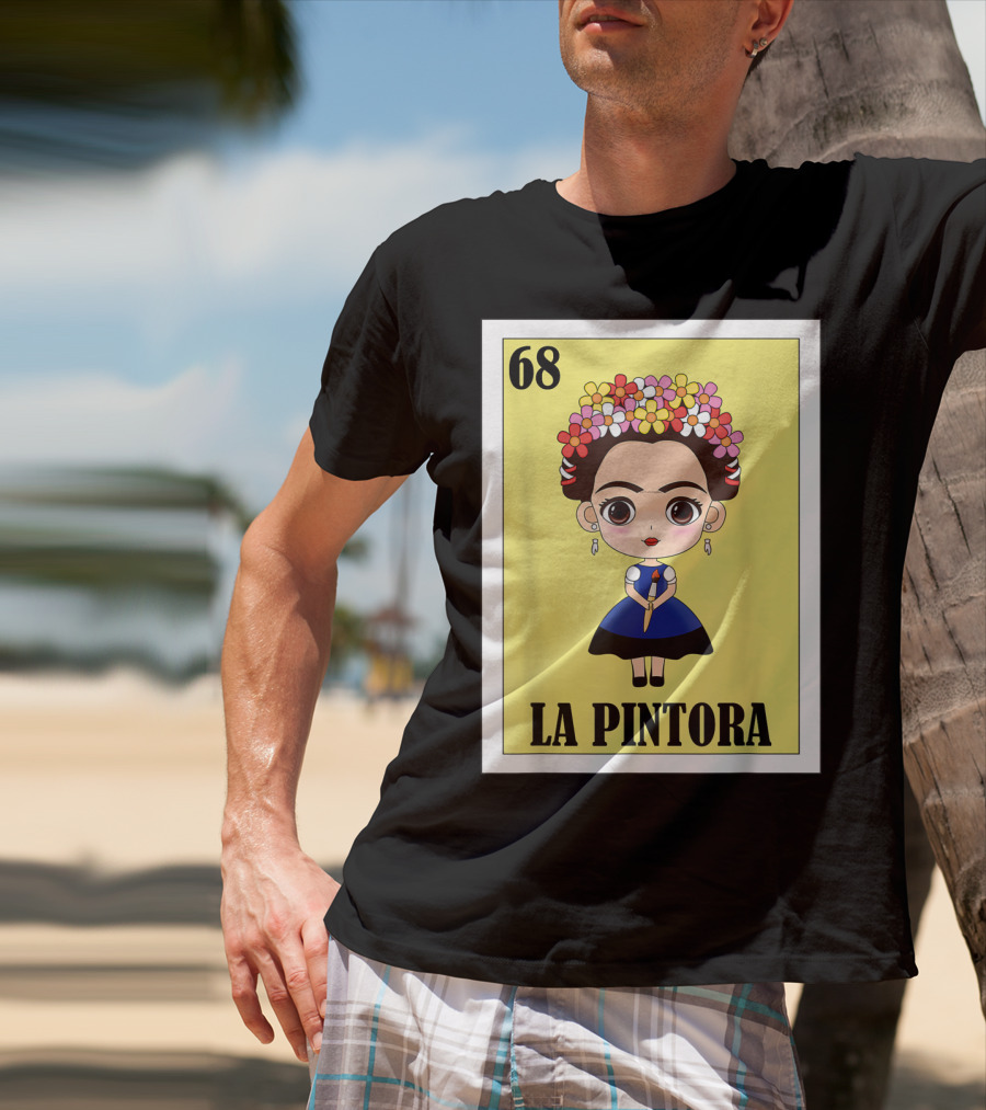 Loteria 68 La Pintora Mexican Graphic Icon T-Shirt
