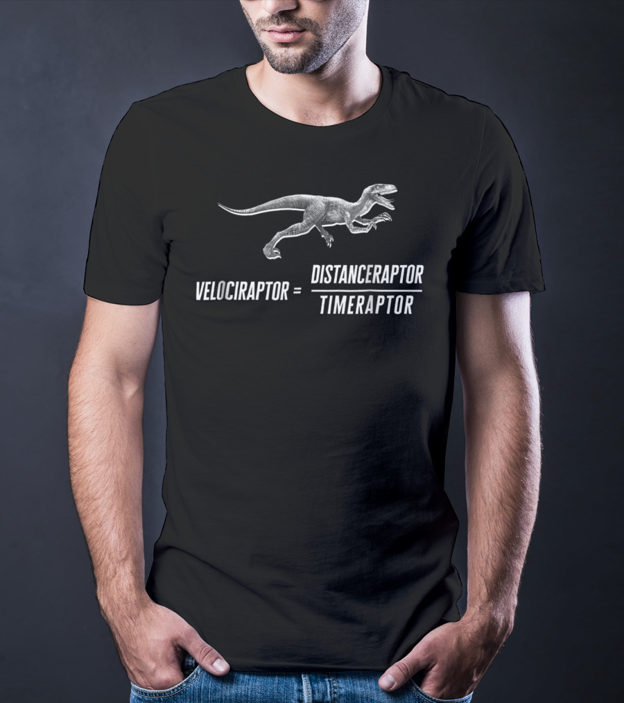 Velociraptor Equation Math Geek Dinosaur Pun Lover Fan T-Shirt