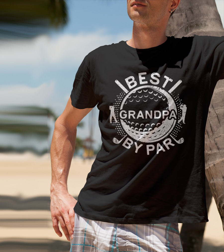 Best Grandpa By Par Golf Lover Father T-Shirt