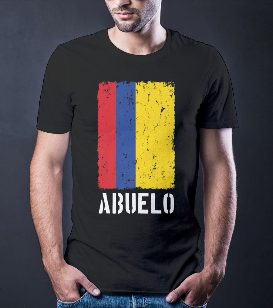 Colombian Grandpa Abuelo Colombia Flag T-Shirt