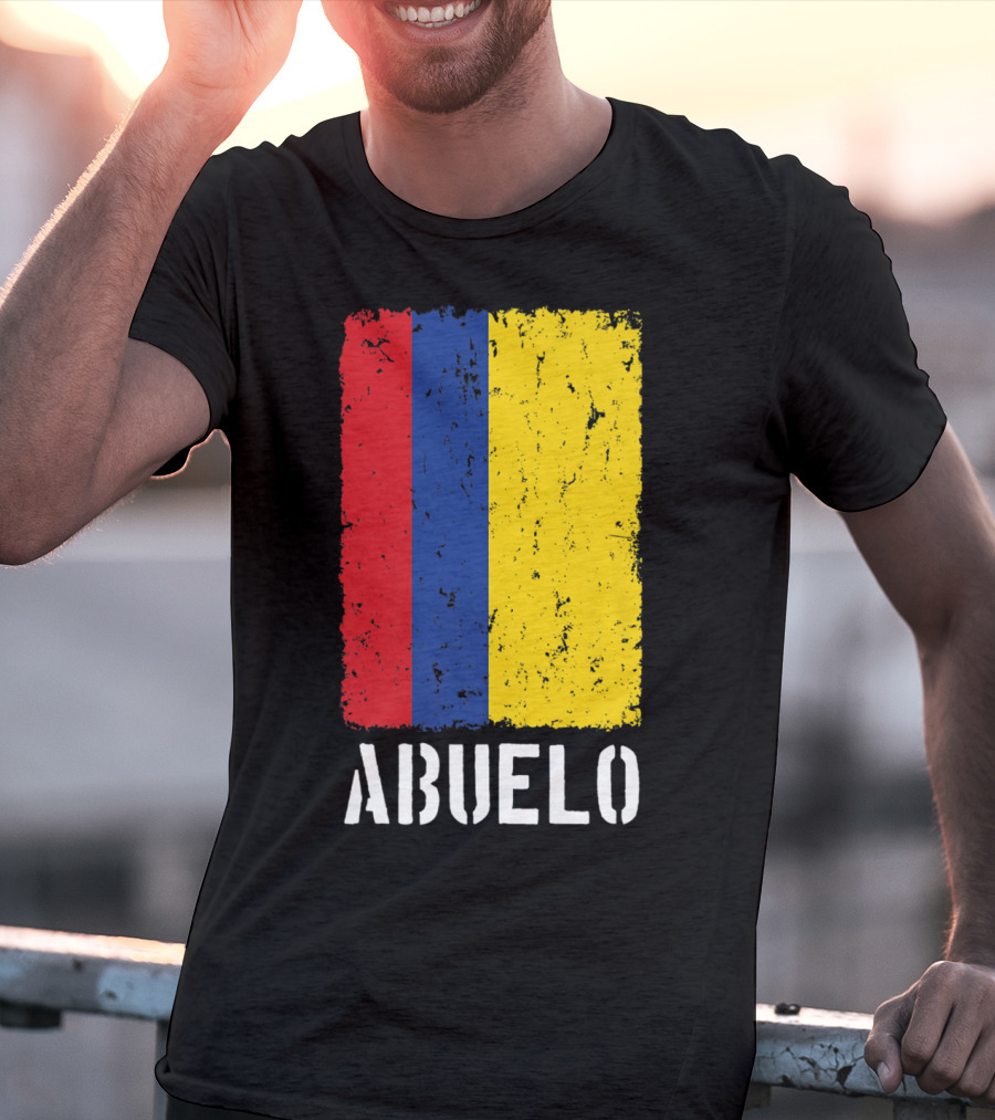 Colombian Grandpa Abuelo Colombia Flag T-Shirt