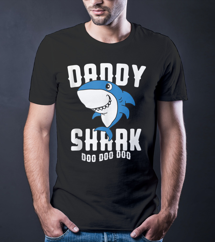 Daddy Shark Doo Doo Doo Husband Father's Day Gran T-Shirt