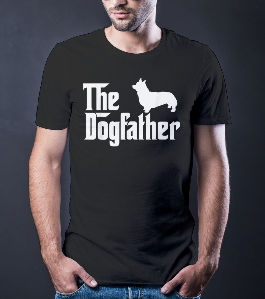The Dogfather Funny Corgi Mens T-Shirt