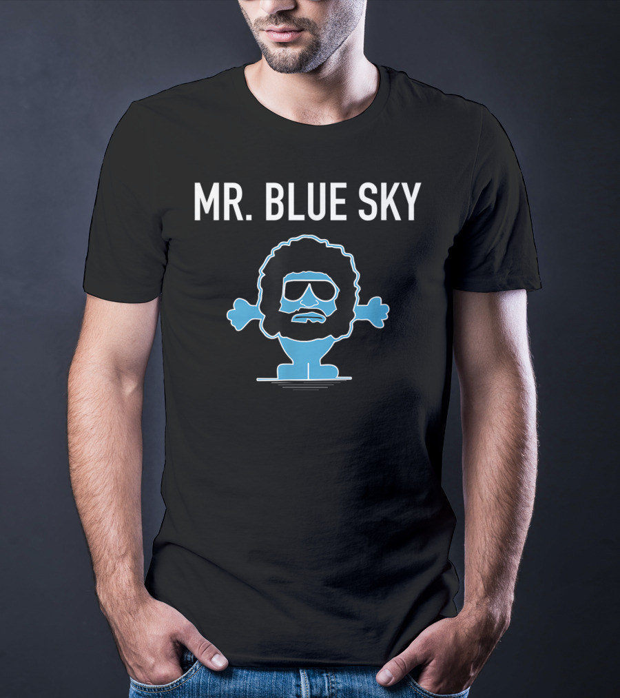 Mr Blue Sky Blue Lovers Character With Sunglasses T-Shirt