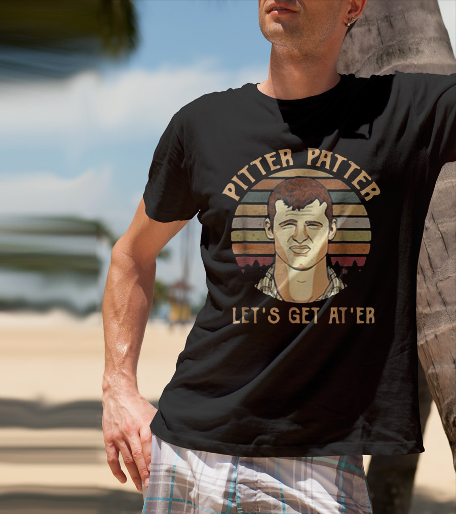 Pitter Patter Let's Get At'er Retro Style Character T-Shirt